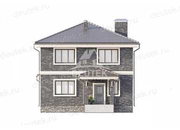 Проект узкого двухэтажного дома с размерами 10 м на 17 м - LK-272