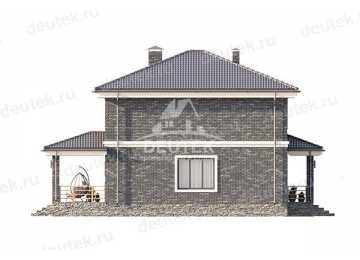 Проект узкого двухэтажного дома с размерами 10 м на 17 м - LK-272