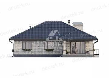 Проект узкого одноэтажного дома с одноместным гаражом - LK-273