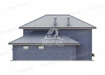 Проект двухэтажного дома с одноместным гаражом - LK-276