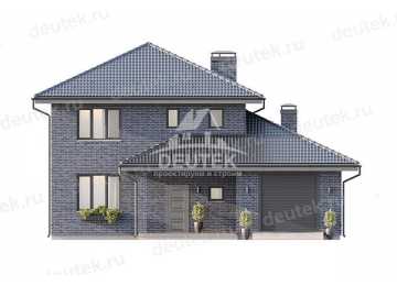 Проект двухэтажного дома с одноместным гаражом - LK-276