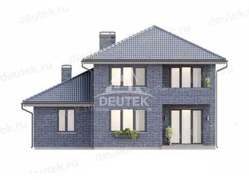 Проект двухэтажного дома с одноместным гаражом - LK-276