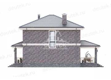  Проект узкого двухэтажного дома с площадью до 200 кв м - LK-280