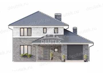 Проект узкого двухэтажного дома с одноместным гаражом - LK-281