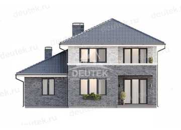Проект узкого двухэтажного дома с одноместным гаражом - LK-281