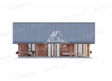 Проект узкого одноэтажного дома из газобетонных блоков - LK-244