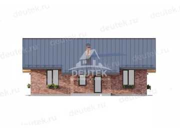Проект узкого одноэтажного дома из газобетонных блоков - LK-244
