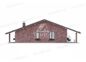 Проект узкого одноэтажного дома из газобетонных блоков - LK-244