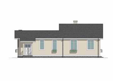 Проект одноэтажного дома с размерами 14 м на 15 м - P255