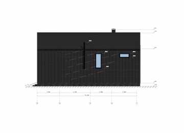 Проект одноэтажного дома в современном стиле с вторым светом - P283