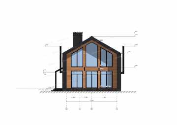 Проект одноэтажного дома в современном стиле с вторым светом - P283