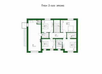 Проект двухэтажного дома с одноместным гаражом - P290