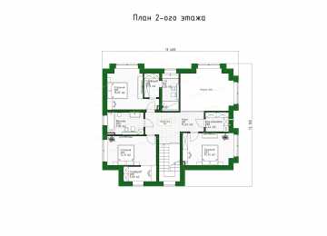 Проект двухэтажного дома со вторым светом - P291-1