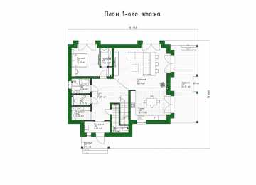 Проект двухэтажного дома со вторым светом - P291-1