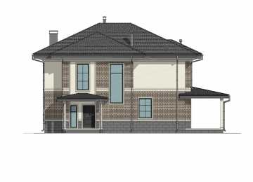 Проект двухэтажного дома со вторым светом - P291-1