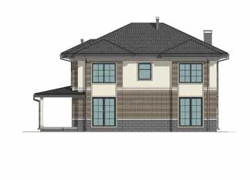 Проект двухэтажного дома со вторым светом - P291-1