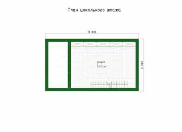 Проект одноместного гаража с подвалом - P291-2