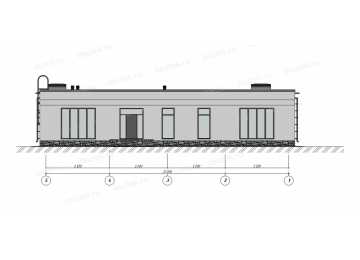 Проект жилого одноэтажного дома с одноместным гаражом - P296