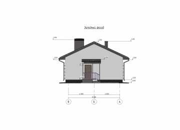 Проект узкого одноэтажного дома с площадью до 150 кв м - P301