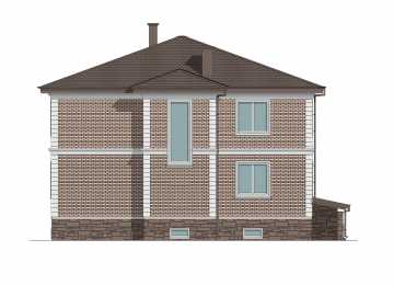 Проект квадратного двухэтажного дома с размерами 13 м на 13 м - P304