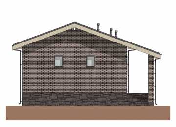 Проект бани с размерами 9 м на 8 м - P294-1