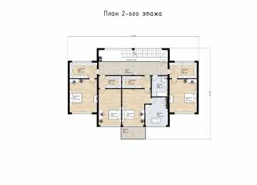 Проект узкого двухэтажного дома со вторым светом и большими окнами - P242-1