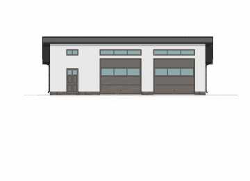 Проект двухместного гаража в стиле минимализм - P242-3
