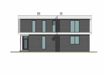 Проект жилого двухэтажного дома в стиле минимализм - P246