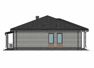 Проект жилого одноэтажного дома с размерами 15 м на 11 м - P254