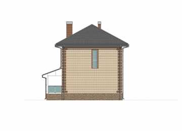 Проект квадратного двухэтажного дома с площадью до 100 кв м - P247