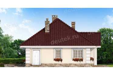 Проект одноэтажного дома с 2 спальнями DT0411