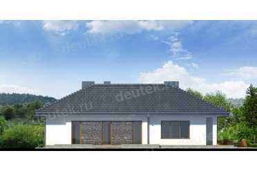 Проект европейского дома с одноместным гаражом 16 на 17 метров DTA100116