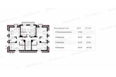 Проект европейского дома с мансардой 16  на 18 метров DTA10066