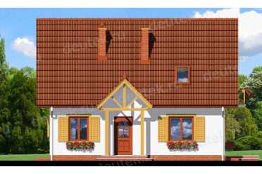 Проект европейского дома 8 на 10 метров DTA10085