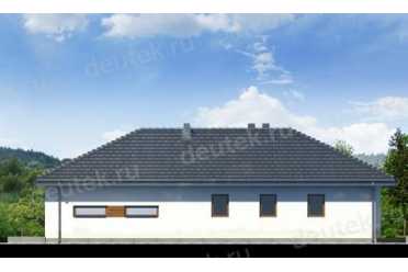 Проект европейского одноэтажного дома с двухместным гаражом, чердаком и камином 16 на 18 м - DTA100045 DTS100045