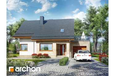 Проект дома с гаражом и мансардой DT1001