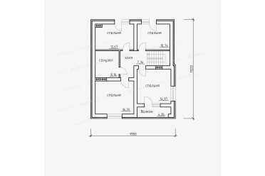 Проект двухэтажного дома 10 на 11 с мансардой DT3001