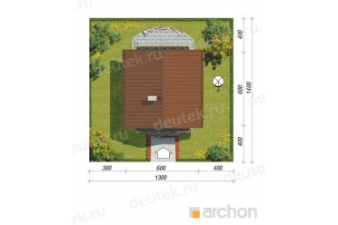 Проект дачного летнего дома 6х6 DT0408