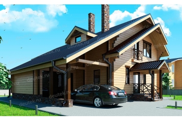 Проект деревянного дома из профилированного бруса DTW0008
