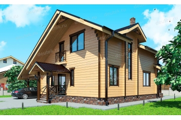 Проект деревянного дома из профилированного бруса DTW0008