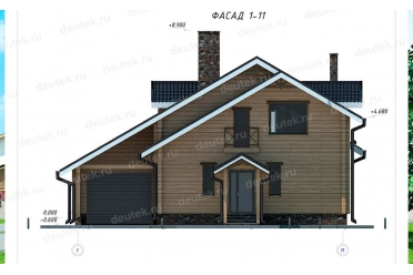 Проект деревянного дома из профилированного бруса DTW0008