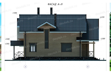 Проект деревянного дома из профилированного бруса DTW0008