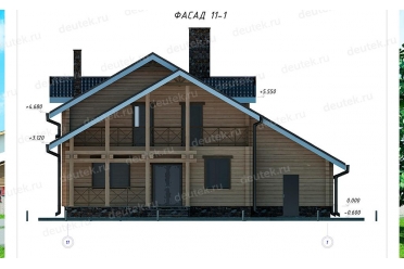 Проект деревянного дома из профилированного бруса DTW0008