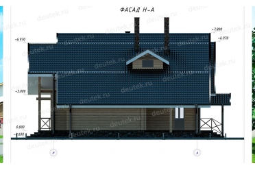 Проект деревянного дома из профилированного бруса DTW0008