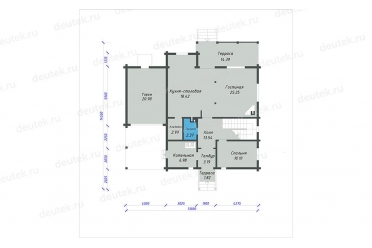 Проект деревянного дома из профилированного бруса DTW0008