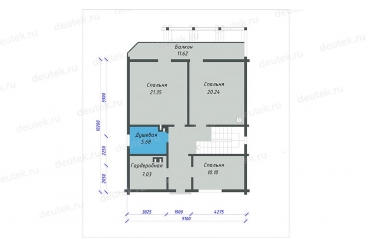 Проект деревянного дома из профилированного бруса DTW0008