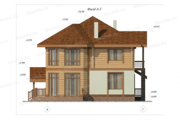Проект деревянного дома со вторым светом DTW0013