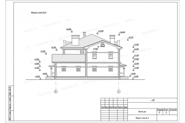 Проект двухэтажного дома с цокольным этажом DT0248