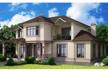 Проект дома с сауной и лоджией DT0261