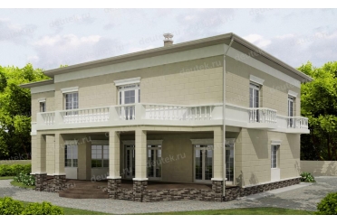 Проект дома с крытой террасой DT0262